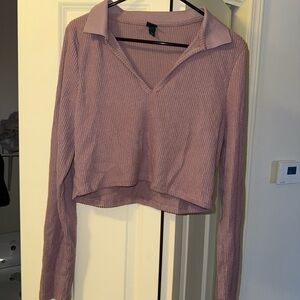 Wild Fable Lavender Ribbed Crop Top